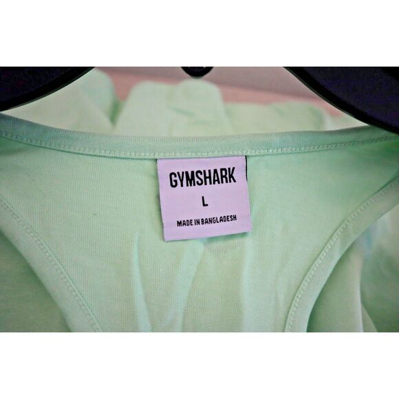 Gymshark A2A8Y-EBRY Men's Sz L Lime Green Oversized Fit Power Stringer Tank Top - Picture 3 of 9